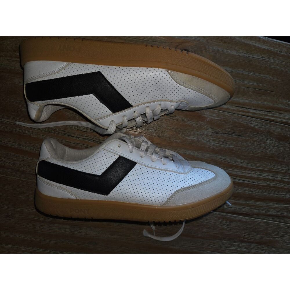 PONY retro black/white - Men's size 8M